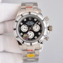 ステンレス スイス輸入クオーツムーブメント ビッグフェイス 2026秋冬 6針クロノグラフ 3色可選 ロレックス ROLEX 男性用腕時計 ミネラルガラス.196.