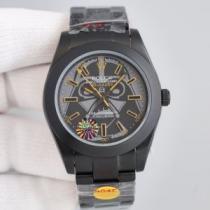 風合いが出る 2色可選 ロレックスコピーブランド ステンレス 2025秋冬 ミディアムフェイス ロレックス ROLEX 进口西铁城机械 男性用腕時計 ミネラルガラス.196.