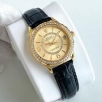 レザー ミネラル水晶ガラス 日付表示 セール中 2025秋冬 ロレックス ROLEX 女性用腕時計 6色可選 輸入機械式（自動巻き）ムーブメント ダイヤベゼル.196.