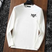 EMPORIO ARMANIブランド 偽物 通販 豊富なサイズ 2色可選  2026秋冬 アルマーニ ARMANI 長袖Tシャツ ラウンドネック シンプル