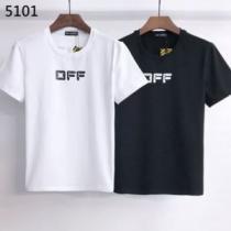 2026春夏ラウンドネック Off-White半袖Tシャツ オフホワイトブランド 偽物 通販 レジャー 定番の丸襟デザイン
