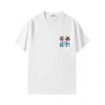 2026春夏 オフホワイトブランド コピー Off-Whiteの、ロゴ Tシャツ 2色可選 伸縮性ニット ラウンドネック ストレートヘム 背面にプリント 半袖