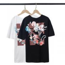 2026春夏半袖Tシャツ 人気 ランキング Off-Whiteコピーブランド オフホワイト胸元にロゴプリント ラウンドネック ショートスリーブ 2色可選