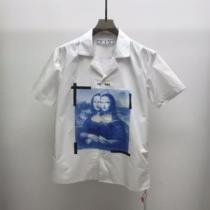 2026春夏半袖シャツ 胸に個性的なモノグラムプリント Off-Whiteブランドコピー オフホワイト 優しいフィット感