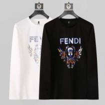 2色可選 2026秋冬 フェンディ FENDI 長袖Tシャツ 綿/コットン 今買い◎得 フェンディブランド コピー