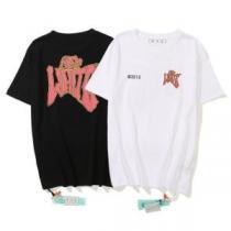 2026春夏半袖Tシャツ オフホワイトブランド コピー Off-White（オフホワイト）の、ロゴ Tシャツ ラウンドネック 2色可選