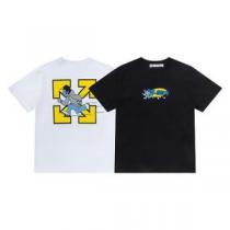 2026春夏 Off-Whiteブランド コピー オフホワイト半袖Tシャツ 大人気☆NEW!! 大気文字のプリント装飾が風変わりな感じを与える
