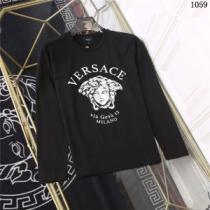 2026秋冬 ヴェルサーチVERSACE 長袖Tシャツ 綿/コットン 2色可選 上品上質 ヴェルサーチブランド コピー