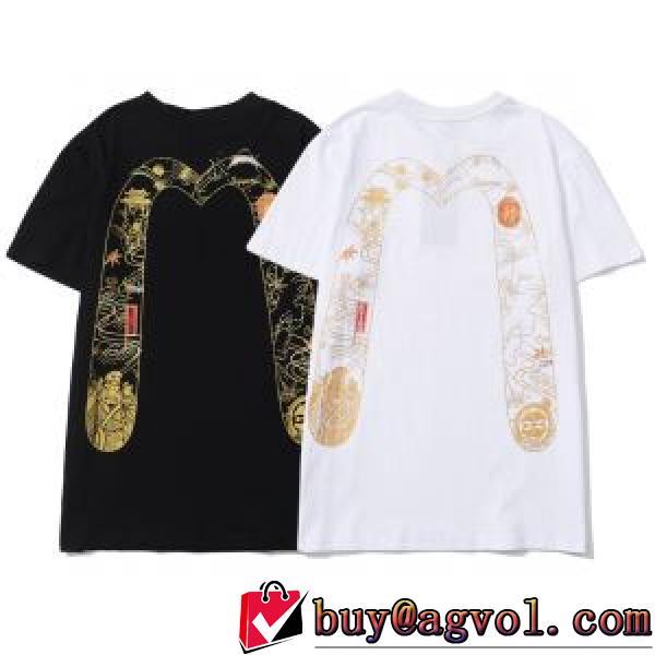 2026春夏 エヴィス EVISU 自分らしいスタイリング Tシャツ 2色可選 エヴィス ブランド コピー 最安値に挑戦