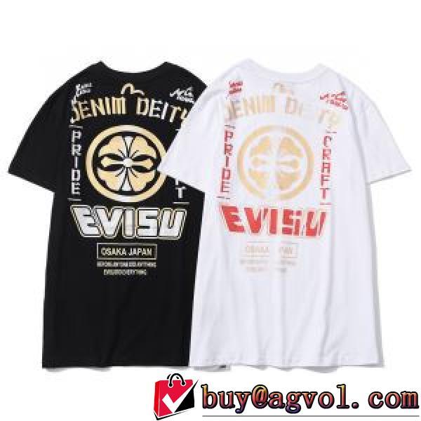 Tシャツ 収縮性のある 2色可選 エヴィス 偽物ブランド 2026春夏 エヴィス EVISU 高品質 人気