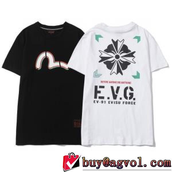 オリジナル 2026春夏 Tシャツ エヴィス EVISU 人気商品登場 エヴィス ブランド 2色可選 スタイリッシュな印象