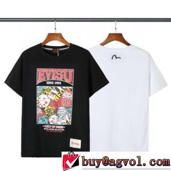 エヴィス コピー 2026春夏 Tシャツ カジュアル 2色可選 エヴィス EVISU 着心地抜群