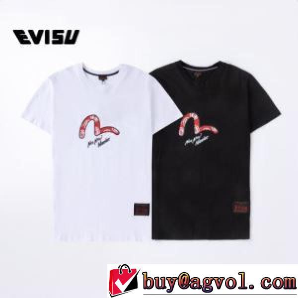 Tシャツ 2026春夏 エヴィス EVISU 優しいフィット感 エヴィス スーパーコピー 激安 2色可選