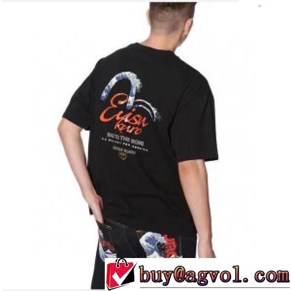 エヴィス コピーブランド 2色可選 Tシャツ 縦には伸びにくい 2026春夏 エヴィス EVISU 人気ブランド