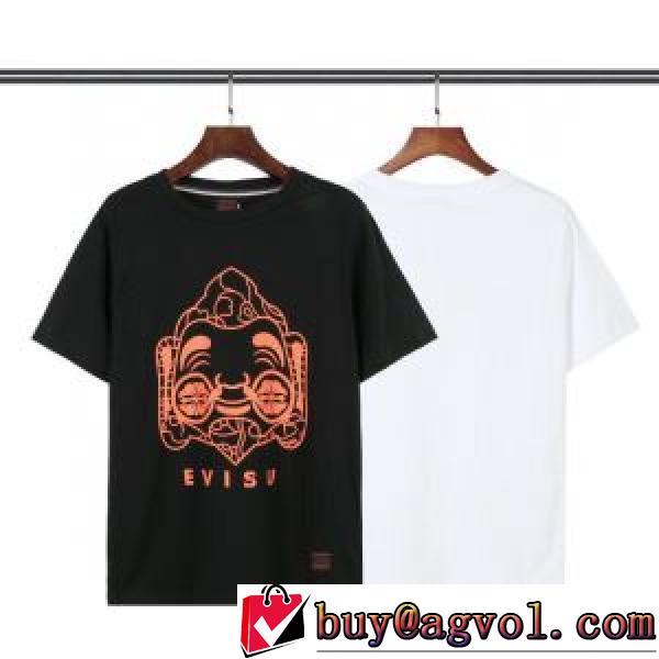 Tシャツ 自然な肌触り スタイリッシュな印象 エヴィス コピー ブランド 2026春夏 エヴィス EVISU 2色可選