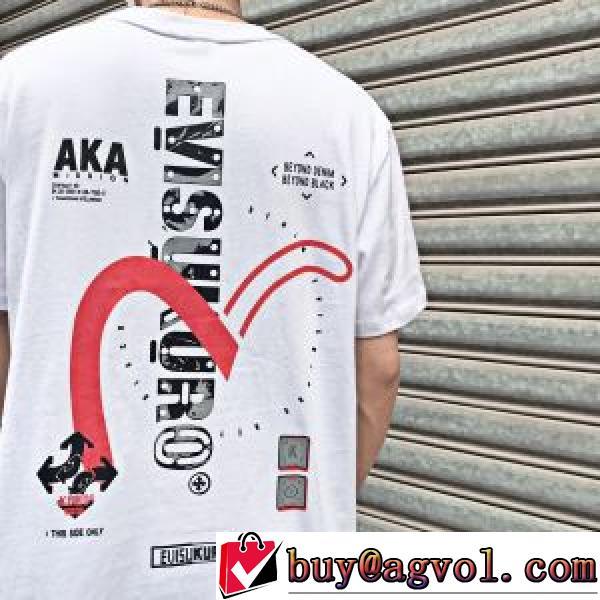 エヴィス ブランド コピー 2026春夏 Tシャツ 風合いが出る エヴィス EVISU 自分らしいスタイリング 2色可選