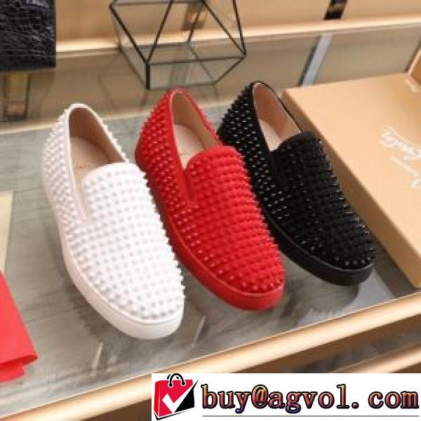 2026秋冬 日本未入荷モデル クリスチャンルブタンコピーブランド 3色可選 Christian Louboutin スタッズ フラットシューズ