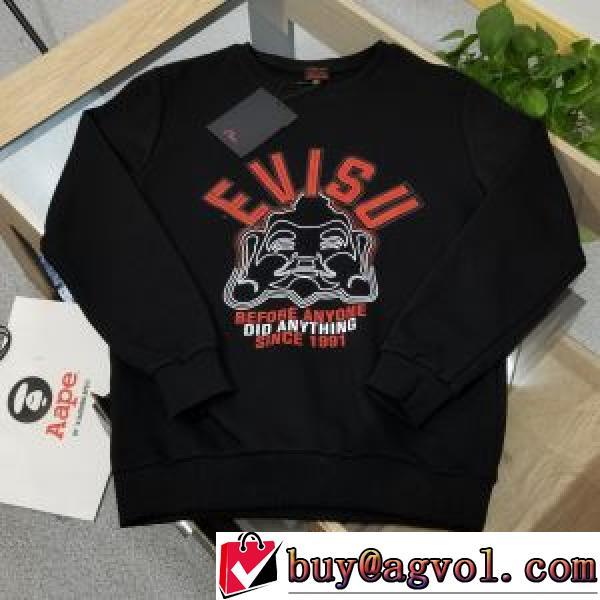 2026秋冬 超目玉 エヴィス EVISU 2色可選 エヴィス ブランド 偽物 通販 プルオーバーパーカー 英字