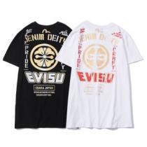 Tシャツ 収縮性のある 2色可選 エヴィス 偽物ブランド 2026春夏 エヴィス EVISU 高品質 人気