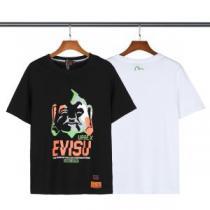 耐久性のある エヴィス スーパーコピー 2色可選  優しいフィット感 2026春夏 エヴィス EVISU Tシャツ