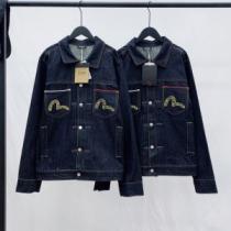 セール中 2026秋冬 ジャケット エヴィス EVISU プリント柄 エヴィス コピー ブランド デニムジャケット