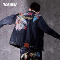 エヴィス スーパーコピー 激安 デニムジャケット ファション性の高い コート 2026秋冬 エヴィス EVISU 優しい色合い