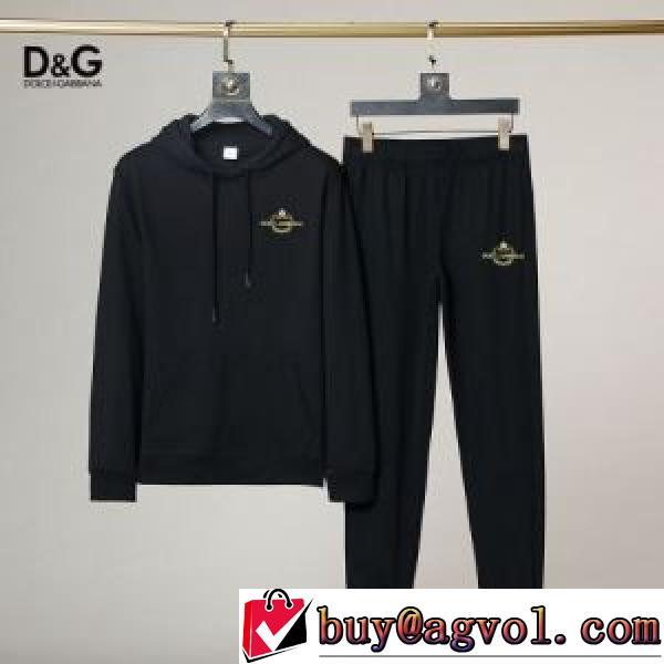 変わらない人気を誇る D&Gコピー ブランド 2026秋冬 楽に着用出来る ドルチェ＆ガッバーナ Dolce&Gabbana セットアップ上下 2色可選
