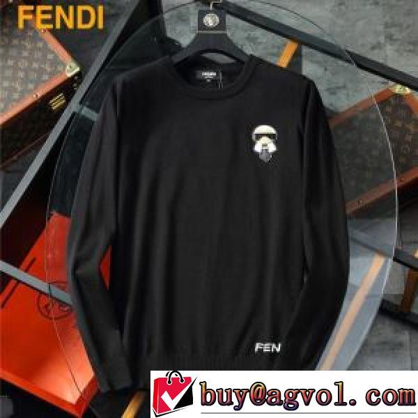 2色可選 フェンディコピー 2026秋冬 フェンディ FENDI 早くも完売している セーター ラウンドネック ハリのある 逸品