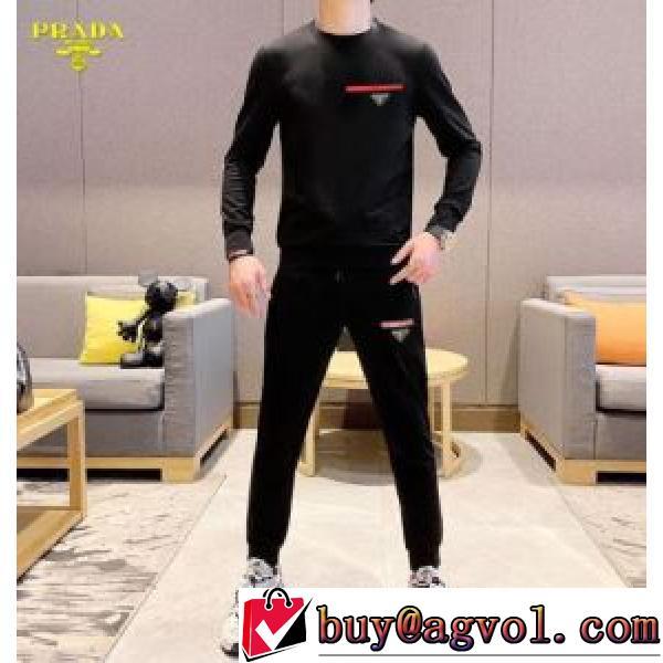 大好評 プラダ PRADA  2色可選 プラダコピー 絶大な人気を誇る ジャージセット 2026秋冬 上下セット シンプルなデザイン