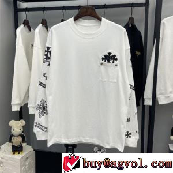 存在感のある 2026秋冬 長袖Tシャツ レジャー 縦には伸びにくい クロムハーツ CHROME HEARTS 3色可選 スタイリッシュな印象