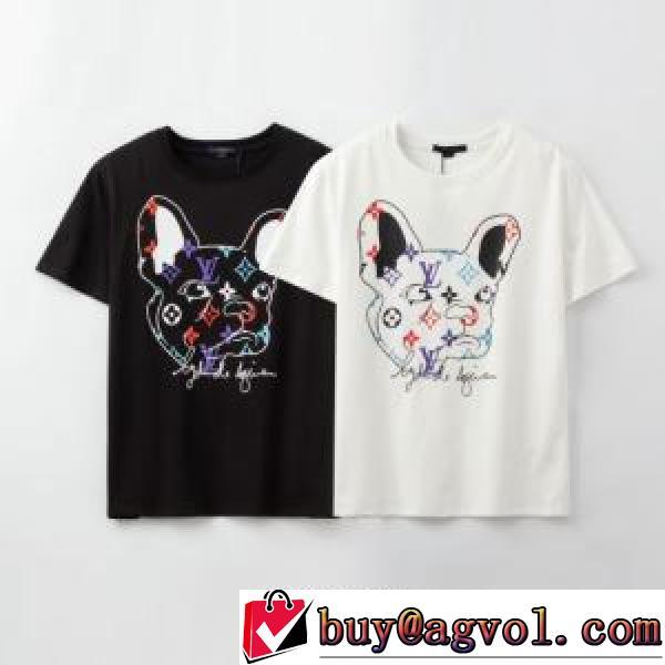 2色可選 2026春夏 落ち着いた感覚 ルイ ヴィトンコピー ルイ ヴィトン LOUIS VUITTON 半袖Tシャツ プリント 流行に関係なく長年愛用できる