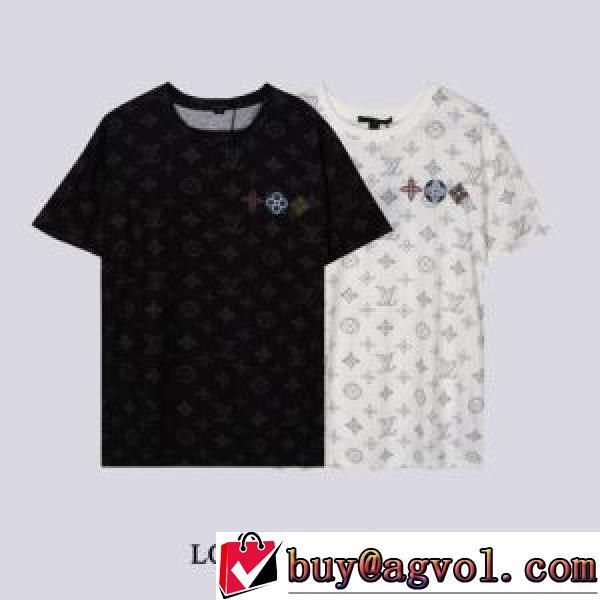 ポップ 2026春夏 ルイ ヴィトンブランド コピー ルイ ヴィトン LOUIS VUITTON 2色可選 半袖Tシャツ 気軽にカジュアルに使える 刺繍使い