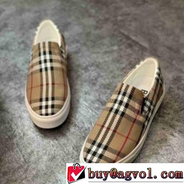 バーバリースーパーコピー 2026秋冬 大好評 フラットシューズ バーバリー BURBERRY ギンガム ローヒール 大絶賛の履き心地! カジュアルシューズ 着脱の簡単なスリップオンタイプ 