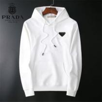 プラダブランド 偽物 通販 秋の定番 プリントパーカ 2026秋冬 帽子付き プラダ PRADA 一番人気の新作はこれ パーカー 3色可選 リブ付