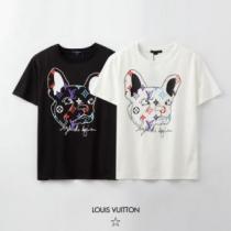 2色可選 2026春夏 落ち着いた感覚 ルイ ヴィトンコピー ルイ ヴィトン LOUIS VUITTON 半袖Tシャツ プリント 流行に関係なく長年愛用できる