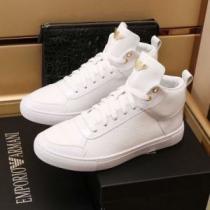 2色可選 2026秋冬 アルマーニコピー  秋の定番 アルマーニ ARMANI 飽きの来ない すべり防止 ファッション 人気 ハイトップシューズ ブランド 足馴染みのいい ハイトップシューズ 