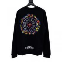 2025秋冬 クロムハーツスーパーコピー クロムハーツ CHROME HEARTS コーデ 知的なムードを演出 プルオーバーパーカー 2色可選 オリジナルプリント 幅広いジャンル