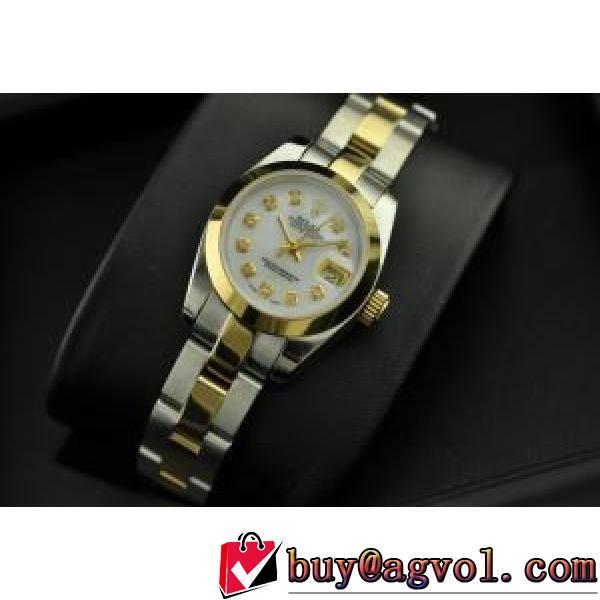 カレンダー機能付き ロレックス ROLEX ファッション 人気 ステンレスベルト 自動巻き ムーブメント 女性用腕時計 12ポイントダイヤ ロレックススーパーコピー 2026 .196.
