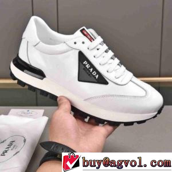 個性的 2色可選 プラダスーパーコピー 激安 2026秋冬 プラダ PRADA スニーカー 高機能防滑ソール 秋冬 ファッション 人気