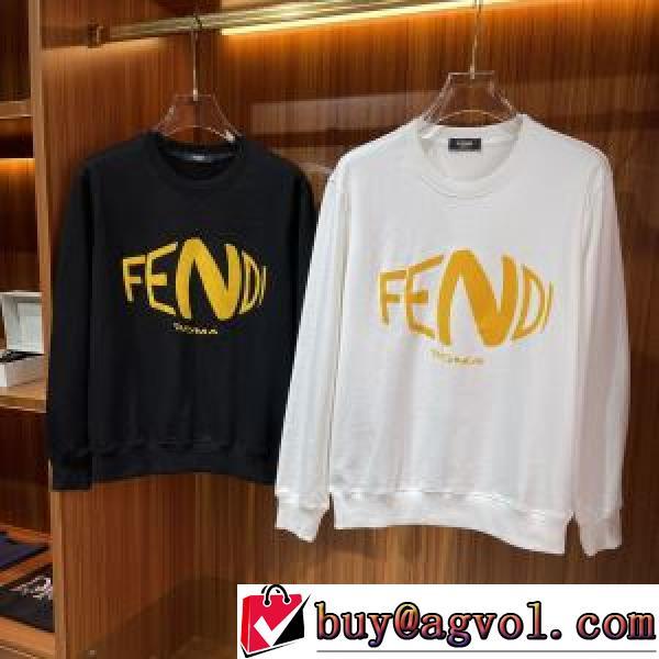 ビンテージ感ある 個性的  フェンディスーパーコピー 激安 2025秋冬 フェンディ FENDI プルオーバーパーカー 2色可選 リブ付 オシャレロゴパーカー