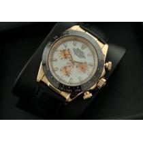 2026 男性用腕時計 ロレックスブランド 偽物 通販 ロレックス ROLEX 上品上質 レザー ベルト 機械式（自動巻き）ムーブメント 白文字盤 ダイヤなし時計ケース ローズゴールド .196.