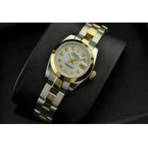 カレンダー機能付き ロレックス ROLEX ファッション 人気 ステンレスベルト 自動巻き ムーブメント 女性用腕時計 12ポイントダイヤ ロレックススーパーコピー 2026 .196.