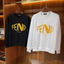 ビンテージ感ある 個性的  フェンディスーパーコピー 激安 2025秋冬 フェンディ FENDI プルオーバーパーカー 2色可選 リブ付 オシャレロゴパーカー