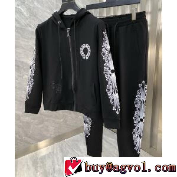 セットアップ上下 2026秋冬 クロムハーツ CHROME HEARTS 秋のお出かけに最適 クロムハーツブランドスーパーコピー コットンレース 程よい丈感 プリントパーカ