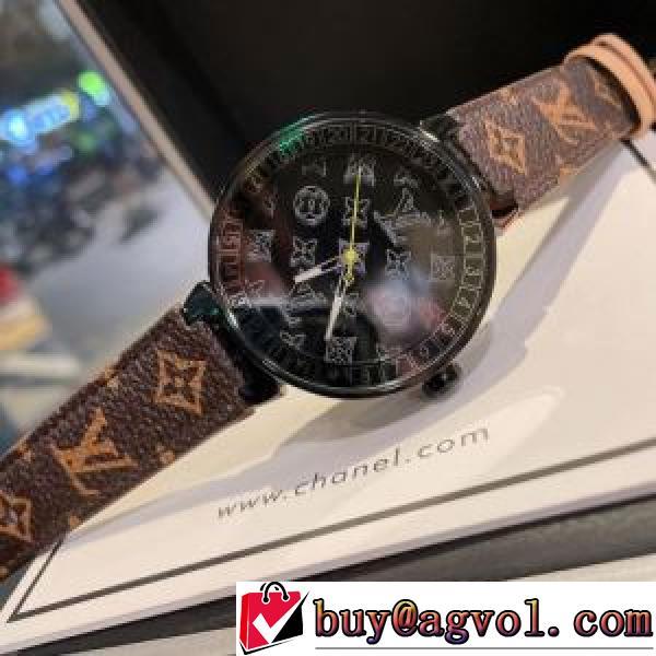 デザイン性の高い ステンレス ミネラルガラス 2026早春 ルイ ヴィトン LOUIS VUITTON ルイ ヴィトンスーパーコピー 自動巻き ムーブメント 牛革布地ベルト 女性用腕時計.195.