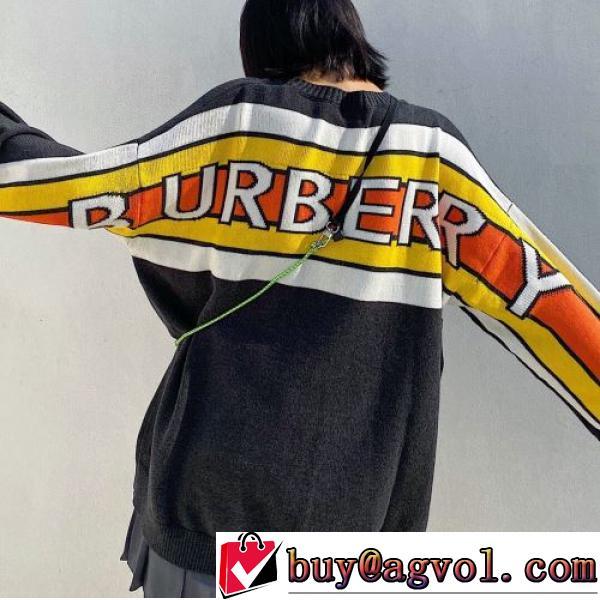 優しい柔らかな印象　burberry バーバリー パーカーニットカーディガン 2色可選