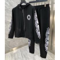セットアップ上下 2026秋冬 クロムハーツ CHROME HEARTS 秋のお出かけに最適 クロムハーツブランドスーパーコピー コットンレース 程よい丈感 プリントパーカ