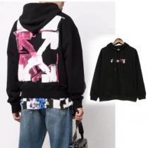 オリジナルプリント オフホワイト偽物ブランド サイズ豊富 風合いの出る 2026早春 Off-White オフホワイト パーカー 2色可選