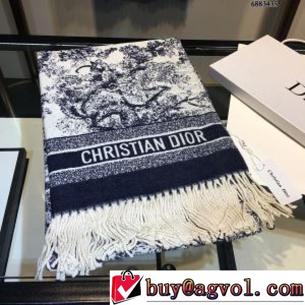 完成度の高い逸品 ディオールスーパーコピー 刺繍マフラー ディオール DIOR 大判ストール 3色可選 マフラー 両端はフリンジ仕上げ クラシック 2026新作