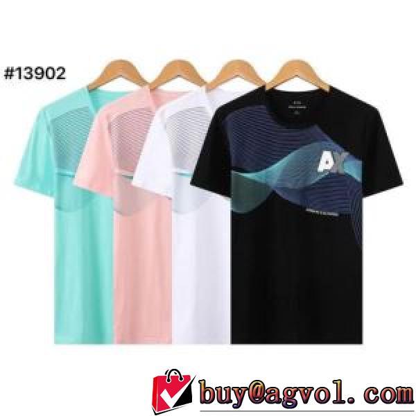 吸汗速乾 アルマーニスーパーコピー 流行り 2026新作 アルマーニ ARMANI 半袖Tシャツ 4色可選 人気 自然な肌触り